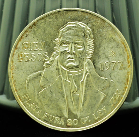 1977 Mexico 100 Pesos Uncirculated 72% Silver