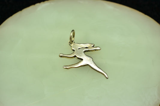 925 Sterling silver dancer/gymnast pendant charm