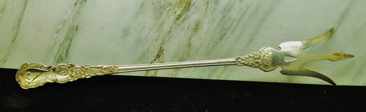 925 Sterling Silver Gorham Pierced Lettuce Serving Fork 9.25" 34.0g
