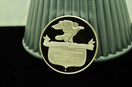 1973 Colonial Communication #39 Postmasters Of America Art Round 92.5% Silver