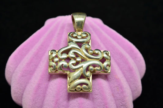 925 Sterling silver cross pendant charm