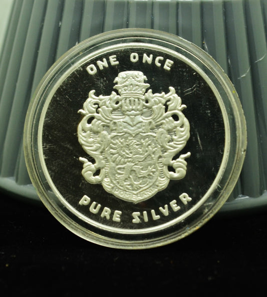 1978 Private Treasury Hermann Heinrich Neumann Art Round -1 Troy Oz .999 Silver