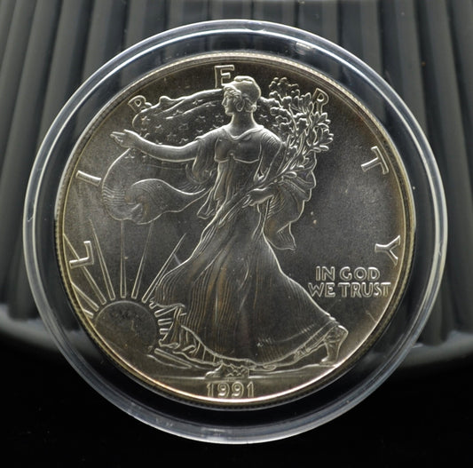 1991 American Eagle Silver Dollar in Capsule BU
