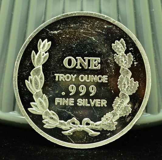 2014 Chinese Zodiac Year of the Horse Art Round -1 Troy Oz .999 Silver