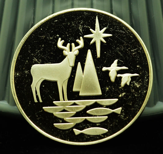 Minnesota 32nd State Franklin Mint Art Round 92.5% Silver