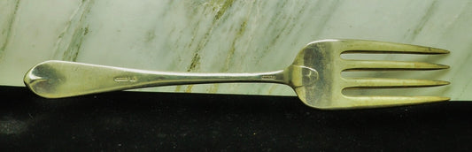 925 Sterling Silver Lunt Treasure Large Solid Cold Meat Serving Fork 9.25" 83.7g