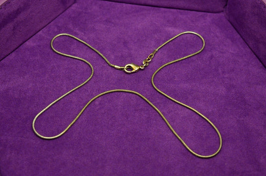 18" Silver Plated  Snake chain necklace  1.1mm