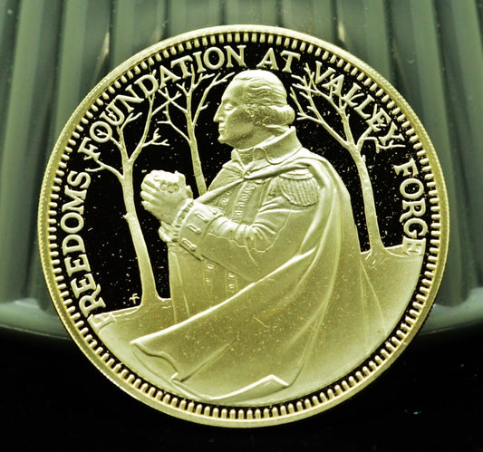 925 Silver Franklin Mint Art Round Valley Forge Franklin D Roosevelt