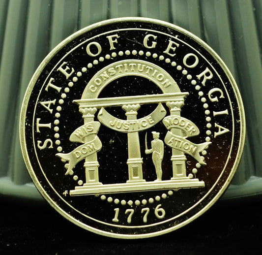 Georgia Franklin Mint Art Round 92.5% Silver