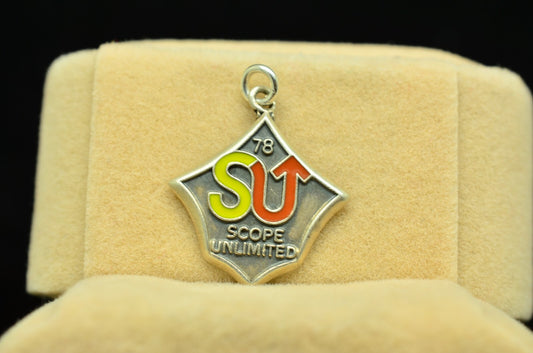 925 Sterling Silver ABWA Scope Unlimited pendant charm