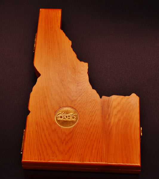 Celebrate Idaho Six .999 Silver Round Set in Custom Idaho Shaped Wooden Box