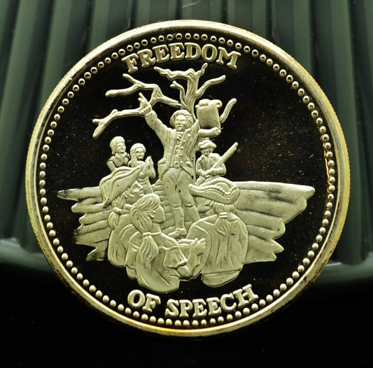Freedom of Speech Johnson Matthey 1 oz Art Round .999 Silver