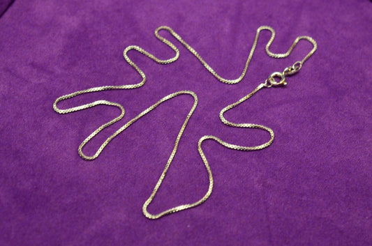 18" Silver Plated box chain necklace  1.0mm