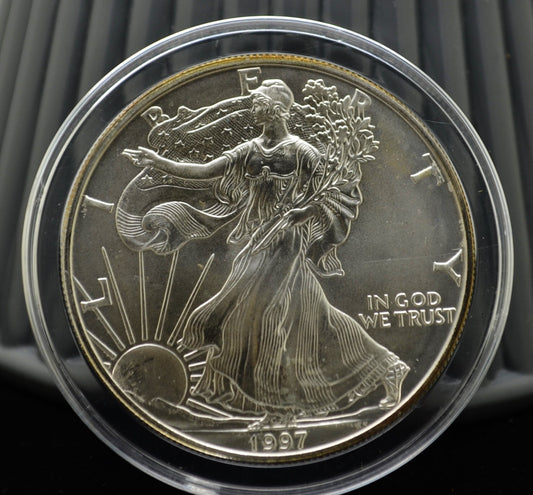1997 American Eagle Silver Dollar in Capsule BU