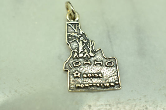 925 Sterling silver state of Idaho pendant charm