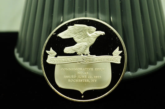 1973 Colonial Communication #43 Postmasters Of America Art Round 92.5% Silver