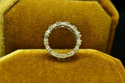 14K White Gold Diamond Covered Small Circle Of Love Pendant Charm 0.26 tcw