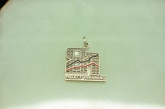 925 Sterling Silver ABWA Project Planning pendant charm