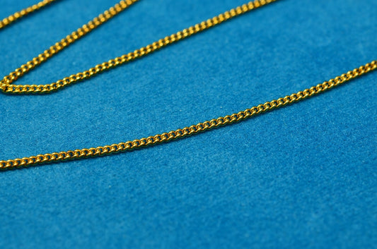 20"  Gold plated curb chain necklace  .9mm