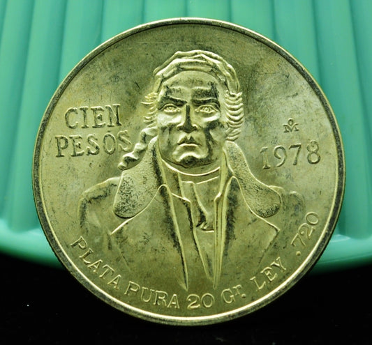 1978 Mexico 100 Pesos Uncirculated 72% Silver