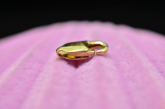 14K Yellow Gold Lobster Claw Clasp 8.3mm x 3.2mm 0.2g -Very Tiny