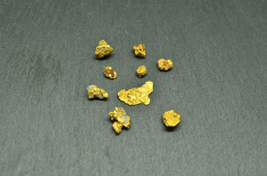 Lot of 22k Yellow Gold tiny natural gold nuggets 2.2 grams