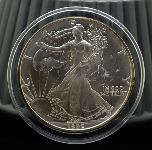 1992 American Eagle Silver Dollar in Capsule BU