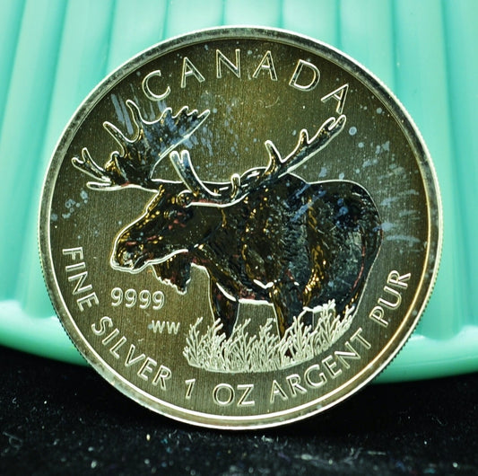 2012 Canada $5 Wildlife Series Moose -1 Troy Oz .999 Silver
