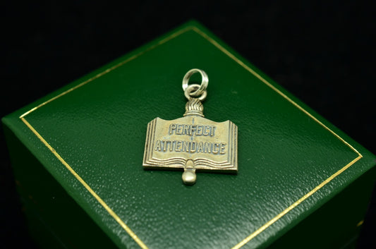 925 Sterling silver ABWA Perfect Attendance pendant charm