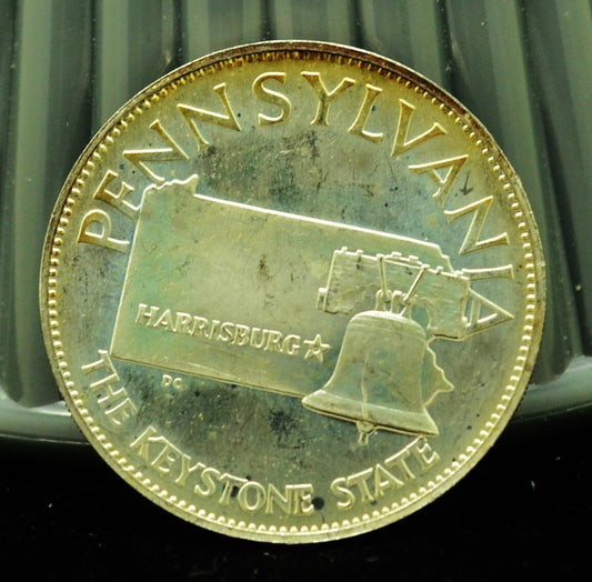 925 Silver Franklin Mint Art Round State of Pennsylvania