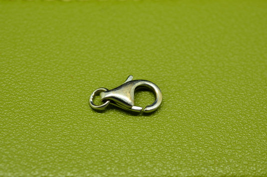 18K White Gold Lobster Claw Clasp 10.3mm x 5.8mm 0.7g