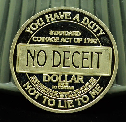No Deceit Freeman's Salute Art Round -1 Troy Oz .999 Silver