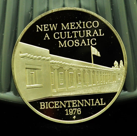 925 Silver Franklin Mint Art Round State of New Mexico