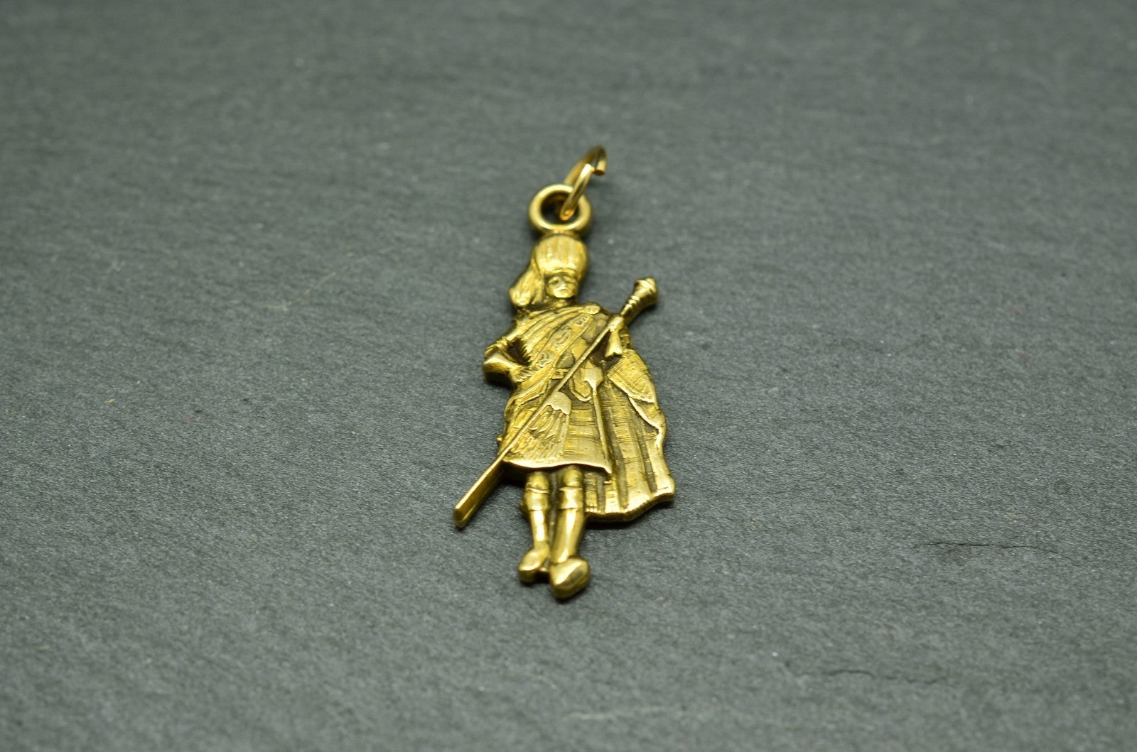10K Yellow Gold Band Leader Drum Major Pendant Charm Award March 1972