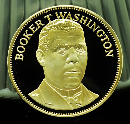 925 Silver Franklin Mint Art Round Valley Forge Booker T Washington