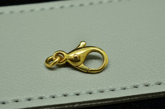 12K Yellow Gold Lobster Claw Clasp 16.4mm x 7.9mm 1.8g