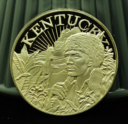 Kentucky Franklin Mint Art Round 92.5% Silver