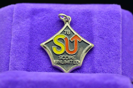 925 Sterling Silver ABWA Scope Unlimited pendant charm