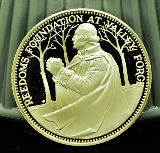 925 Silver Franklin Mint Art Round Valley Forge Horace Mann