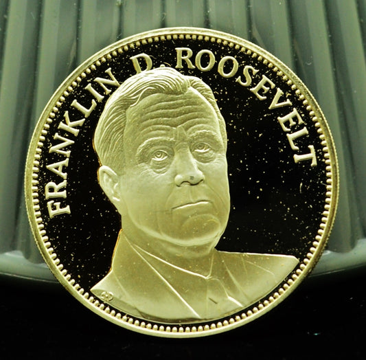 925 Silver Franklin Mint Art Round Valley Forge Franklin D Roosevelt