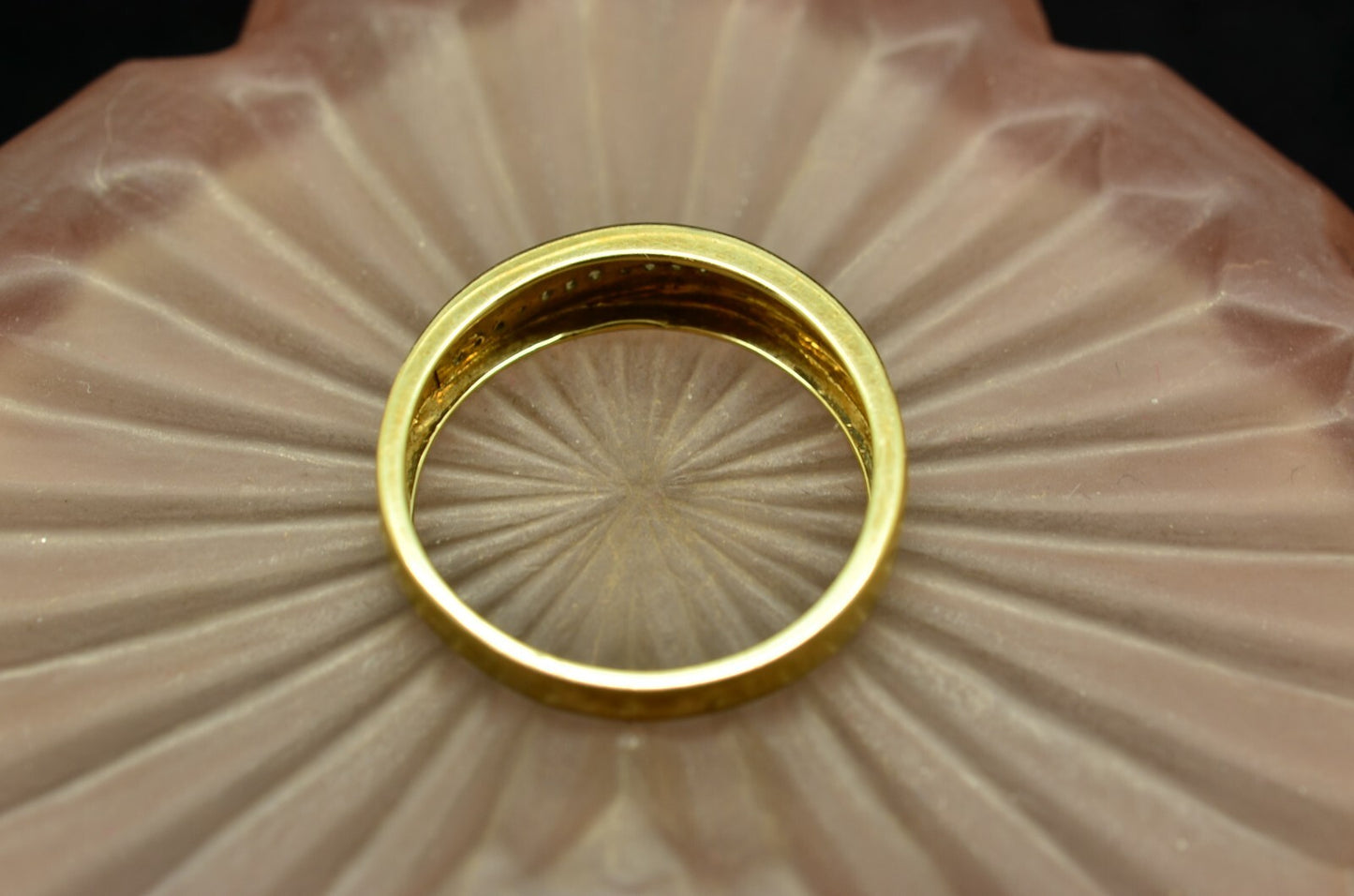 10K Yellow Gold 18 Stone Diamond Anniversary Ring Band 0.18 Carats Size 10.25