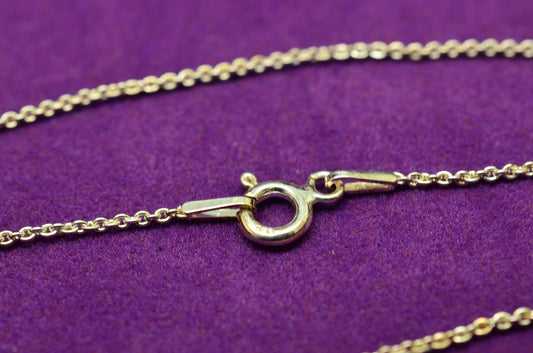 18" Silver Plated Cable chain necklace  1.0mm