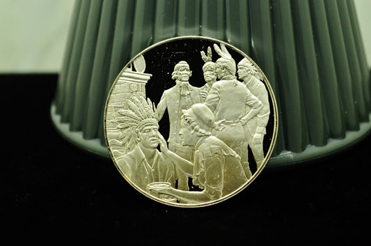 1973 Colonial Communication #45 Postmasters Of America Art Round 92.5% Silver
