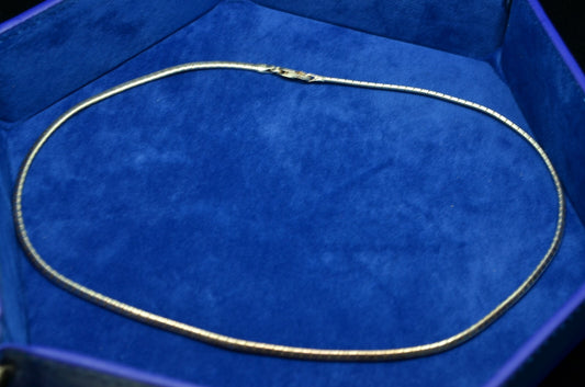 17" 925 Sterling Silver Omega Chain Necklace 2.7mm 13.6g