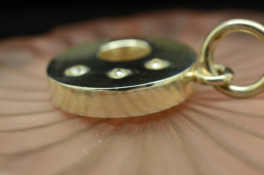 925 Sterling Silver Abstract Pendant with CZs