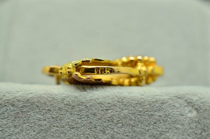 10K Yellow Gold Black Hills Gold Leaves & Grapes Design Pendant Charm Reversible