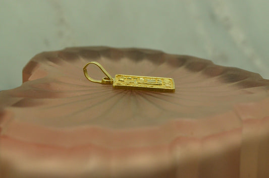 14K Yellow Gold Mi Primera Cominion pendant charm Spanish My First Communion