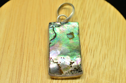 925 Sterling Silver Abalone shell pendant charm