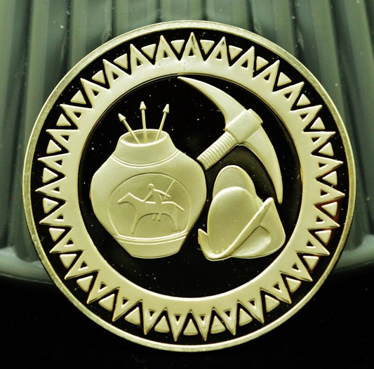925 Silver Franklin Mint Art Round State of New Mexico
