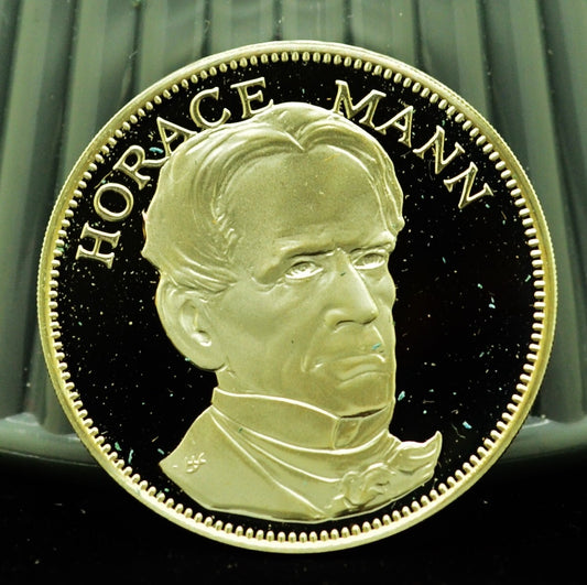 925 Silver Franklin Mint Art Round Valley Forge Horace Mann